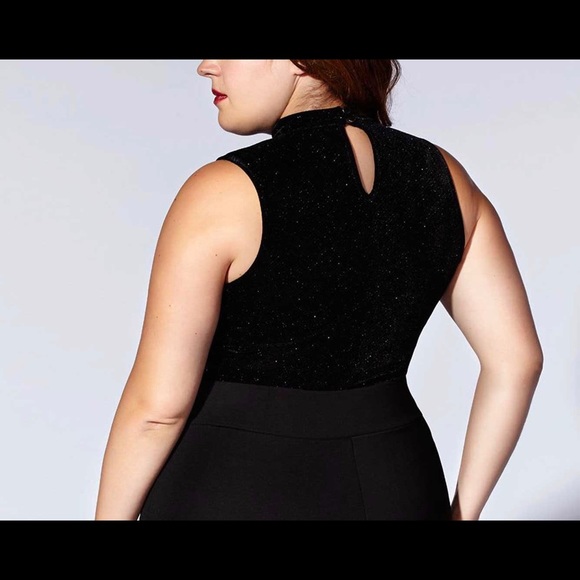 NWT TESS HOLIDAY 2x- Sleeveless Velvet Bodysuit - Picture 3 of 7